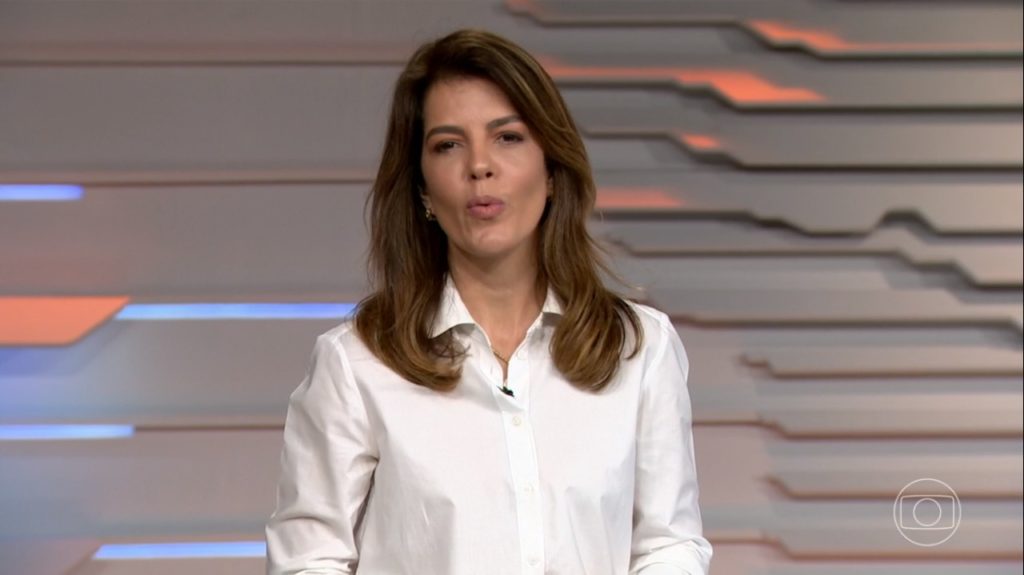 Mariana Gross apresentou o Bom Dia Brasil nesta segunda-feira (Foto: Reprodução)