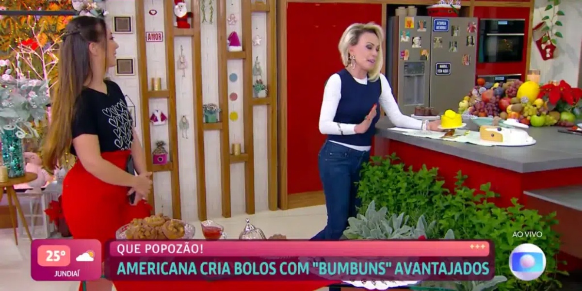 Ana Maria Braga exibiu bolos com bumbuns avantajados em seu Mais Você (Foto: Reprodução)