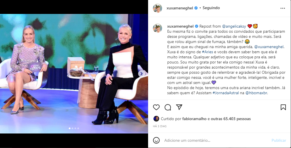 Angélica e Xuxa (Foto: Reprodução)