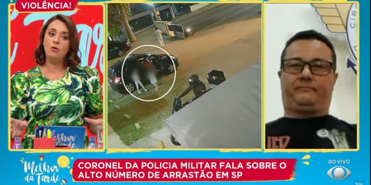 Catia Fonseca relatou o terror que passou na mão dos bandidos enquanto conversava com um coronel da polícia (Foto Reprodução/Internet)