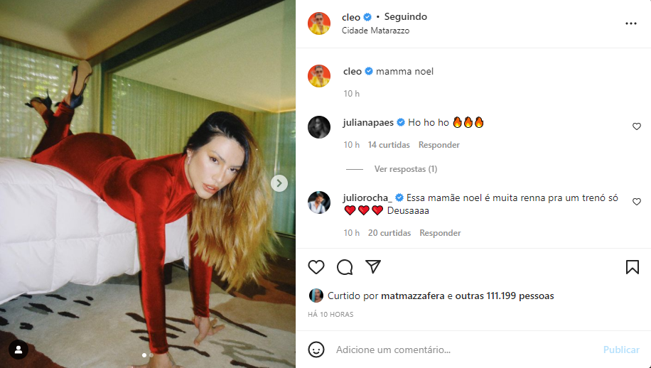 Cleo faz pose sexy nas redes sociais (Foto: Reprodução)