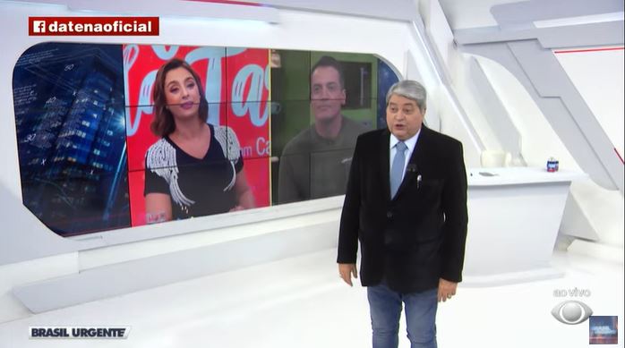 Datena, Catia Fonseca e Leo Dias no "Brasil Urgente" (Foto: Reprodução/Band)