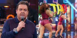 O apresentador Faustão e suas bailarinas (Foto: Reprodução)