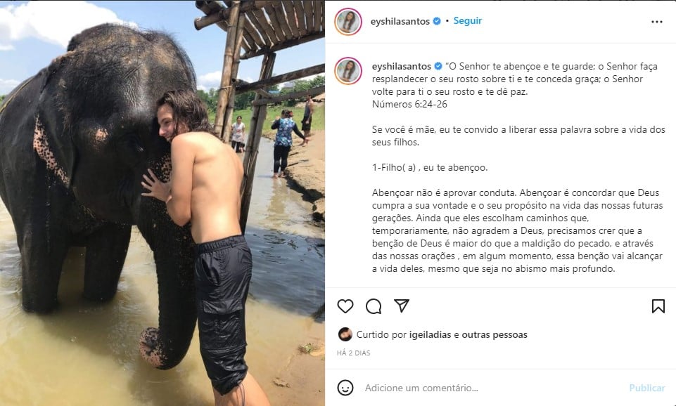 Cantora Eyshila faz desabafo após filho entrar para o OnlyFans - Foto: Reprodução