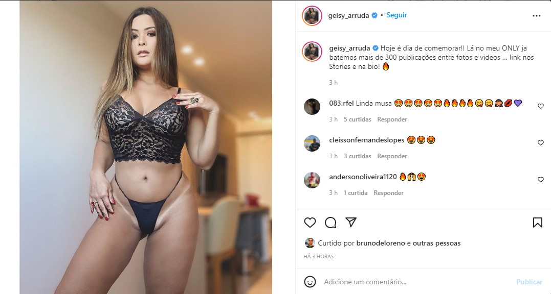 Geisy Arruda exibe marquinha de sol - Foto: Reprodução