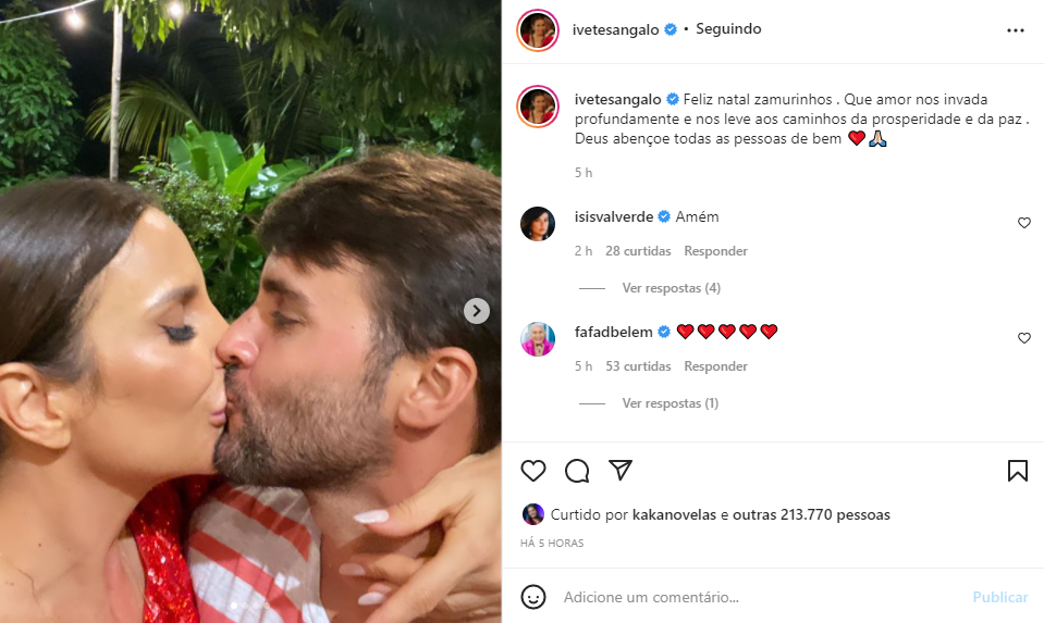 Ivete Sangalo posa beijando Daniel Cady e some com boatos de fim do casamento (Foto: Reprodução)