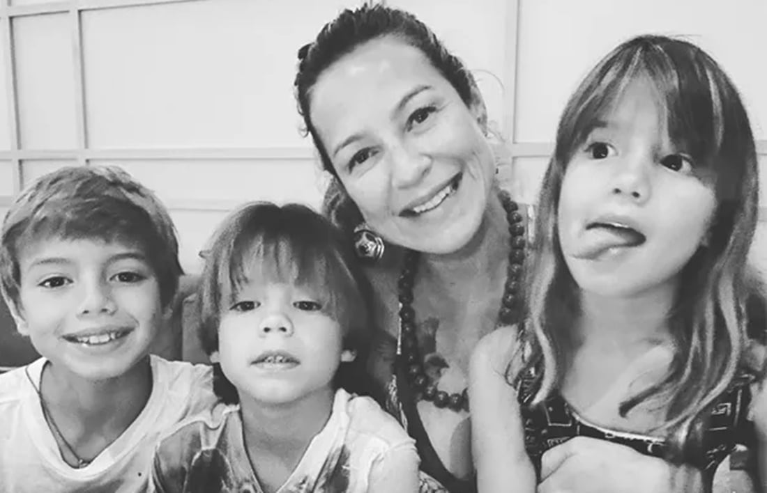 Luana Piovani e os filhos, Bem, Liz e Dom (Foto: Reprodução / Instagram)