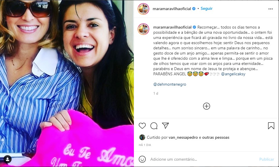 Mara Maravilha se declara a Eliana em textão - Foto: Reprodução