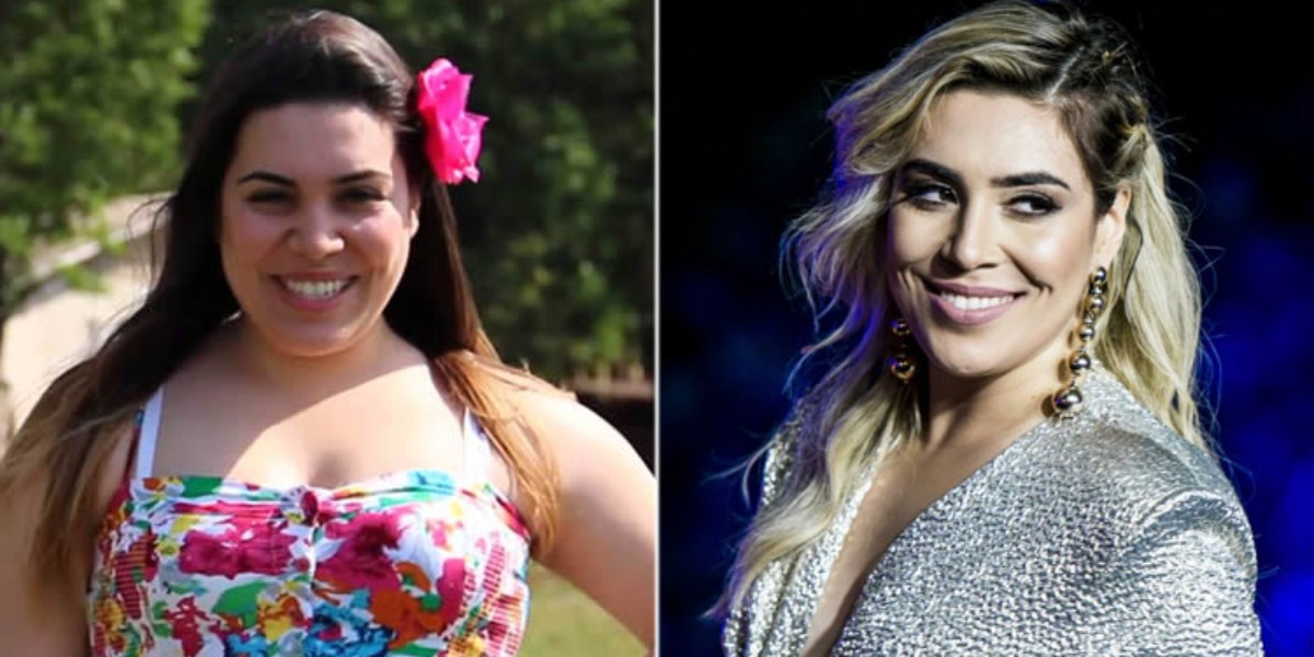 Naiara Azevedo antes e depois de emagrecer 100 kg - Foto: Reprodução