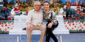 Patricia Abravanel gravou a Praça É Nossa com Carlos Alberto de Nóbrega (Foto: Divulgação / SBT)