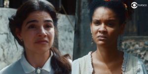 Nova briga de Zayla e Pilar acontecerá em Nos Tempos do Imperador (Foto: Montagem/Thais Teles/Globo/Reprodução)