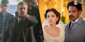 Tonico acaba com o casamento de Pilar e Samuel na novela Nos Tempos do Imperador (Foto: Montagem TV Foco/Divulgação/Globo)