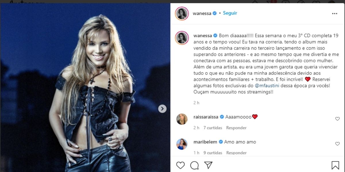 Wanessa expõe desfecho de carreira após brigar com Zezé por Zilu: "Devido aos acontecimentos familiares"