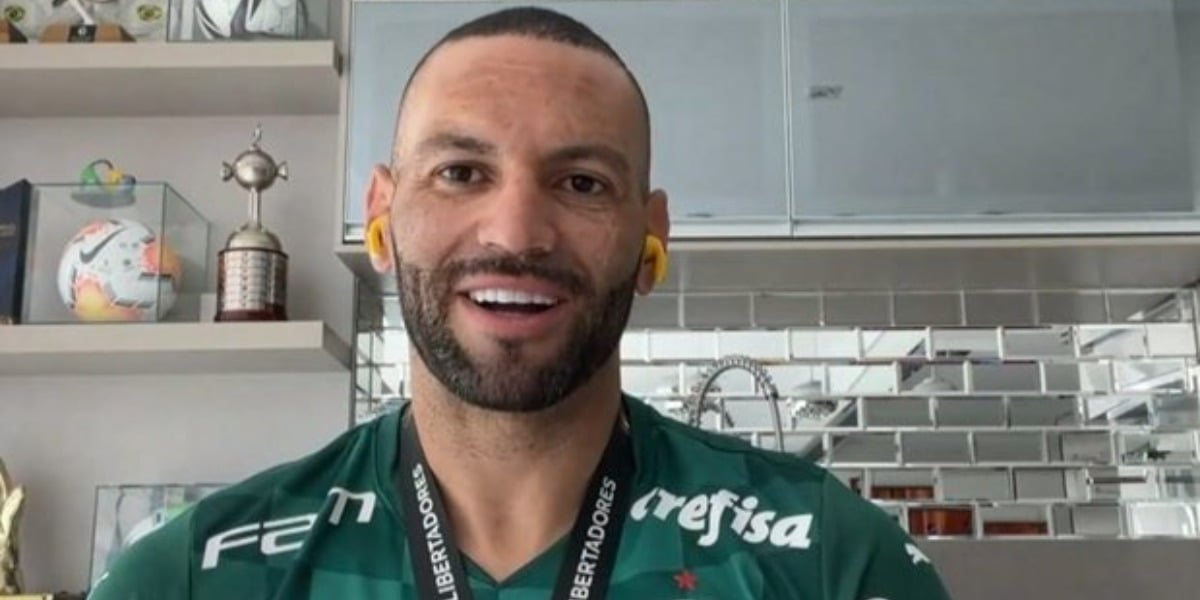 Goleiro Weverton do Palmeiras (Foto: Reprodução/TV Globo)