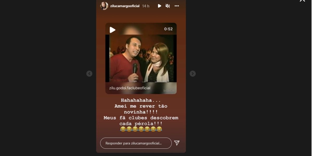 Zilu compartilhou entrevista falando sobre Zezé (Foto: Reprodução/Instagram)