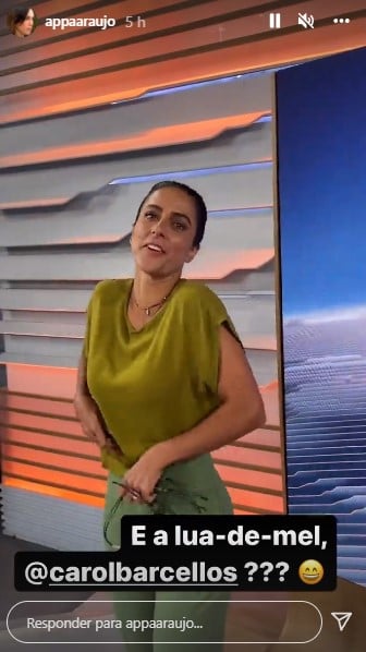 Ana Paula Araújo questionou Carol Barcellos sobre a sua lua de mel