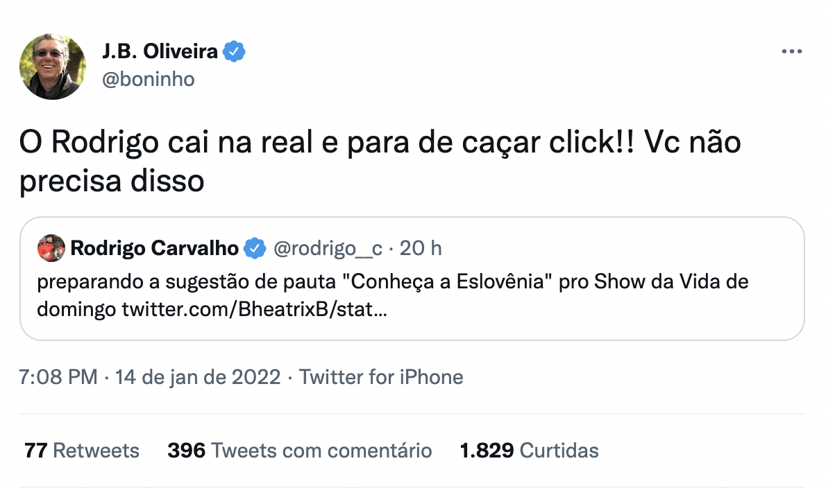 Tweet de Boninho surpreendeu