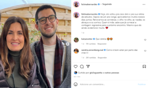 Fátima bernardes se despede de filho que vive na França (Foto: Reprodução/Instagram)