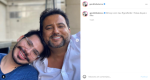 Geraldo Luis assume que filho é seu grande parceiro de videa (Foto: Reprodução/Instagram)