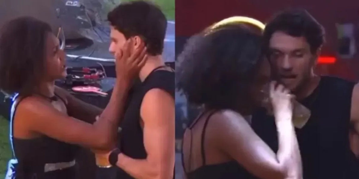 Jessilane deu fora em Lucas após ele ter beijado Eslô (Imagem: Montagem)