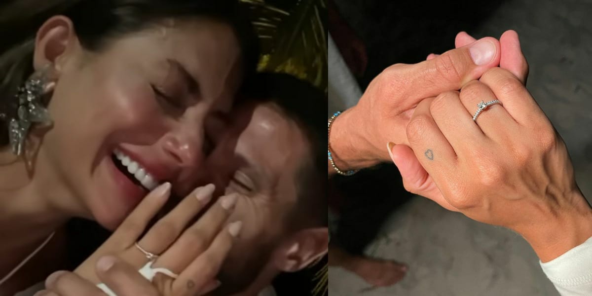 Mari Gonzalez é surpreendida com pedido de casamento após 6 anos de namoro com Jonas Sulzabach (Foto: Reprodução)