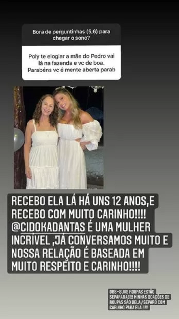 Publicação de Poliana Rocha nos Stories (Foto: Reprodução/ Instagram)