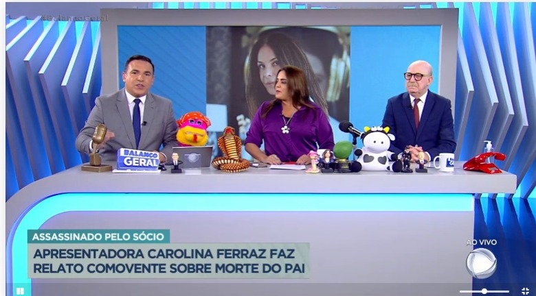 Gottino, Fabiola e Lombardi ficaram comovidos com a história de Carolina Ferraz