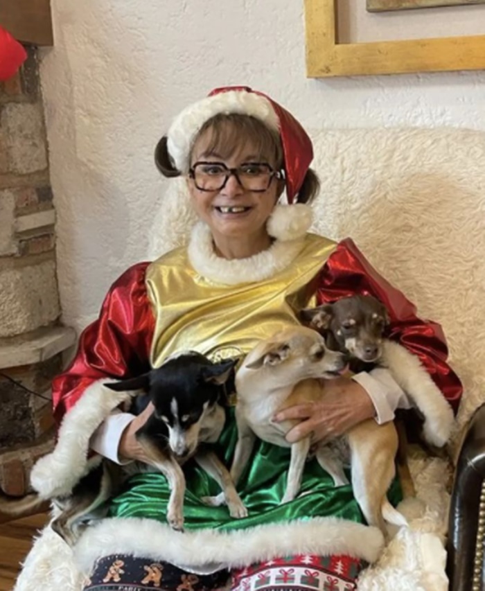 Vestida de Chiquinha, Maria Antonieta de las Nieves surge com seus cachorrinhos para desejar Feliz 2022 (Foto: Reprodução/ Instagram)