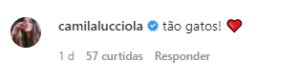 Comentário Camila Lucciola na postagem do ex (Foto: Reprodução/Instagram)