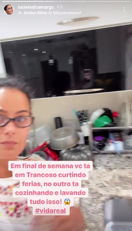 Luciele Di Camargo resolveu expor sua rotina em casa (Foto: Reprodução)