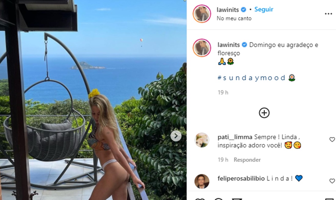 Publicação do corpão de Danielle Winits em sua rede social (Reprodução/ Instagram)