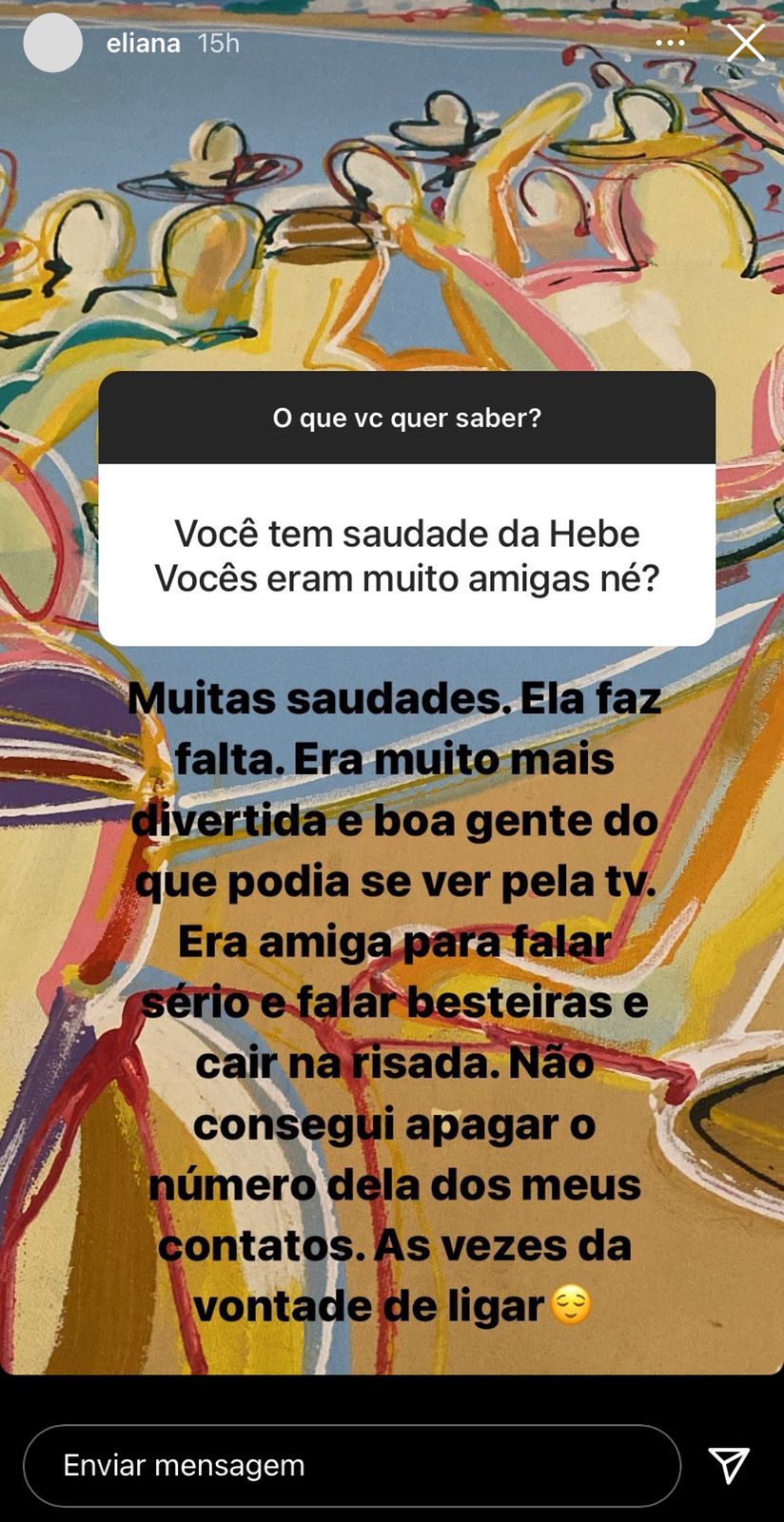 "Dá vontade", Eliana expõe lado oculto de Hebe e entrega o que fez após morte: "Não consegui"