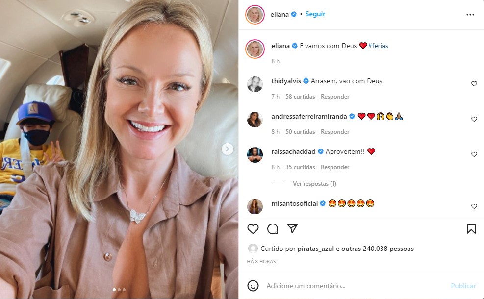 Eliana surge ao lado dos filhos no Instagram - Foto: Reprodução