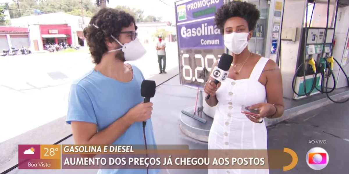 Entrevistado declarou "Fora Bolsonaro" no "Encontro" (Foto: Reprodução/TV Globo)