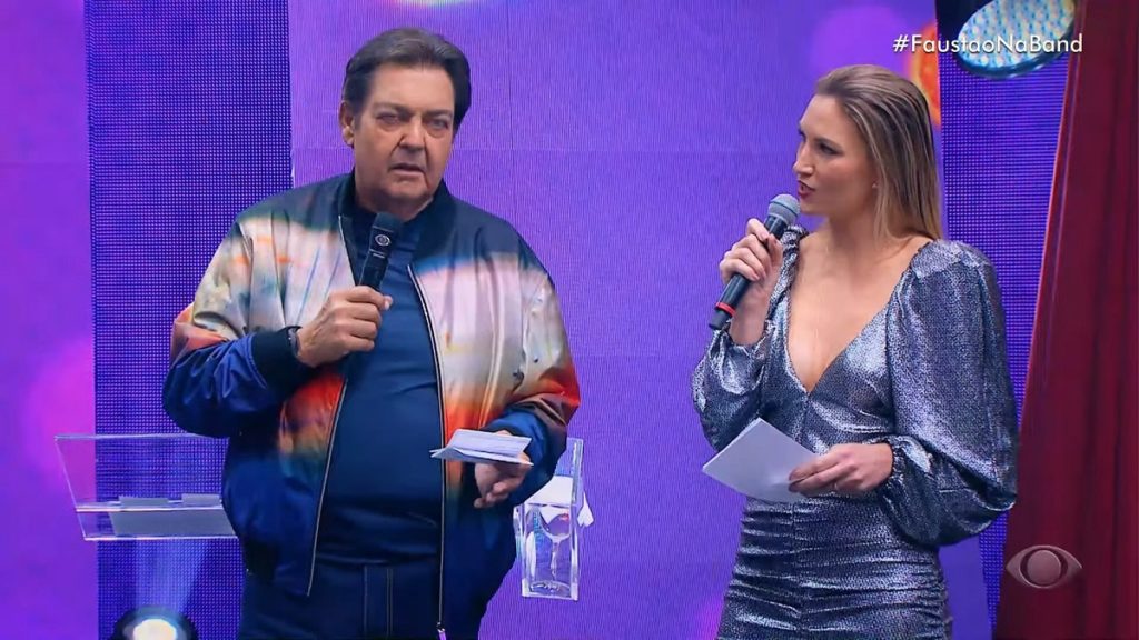 Faustão e Anne Lottermann na Band