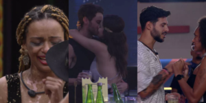 Festa do BBB22 tem Natália ameaçando desistir, Rodrigo atacando e Eslo beijando Lucas (Foto reprodução: TV Foco/ BBB / GLOBO)