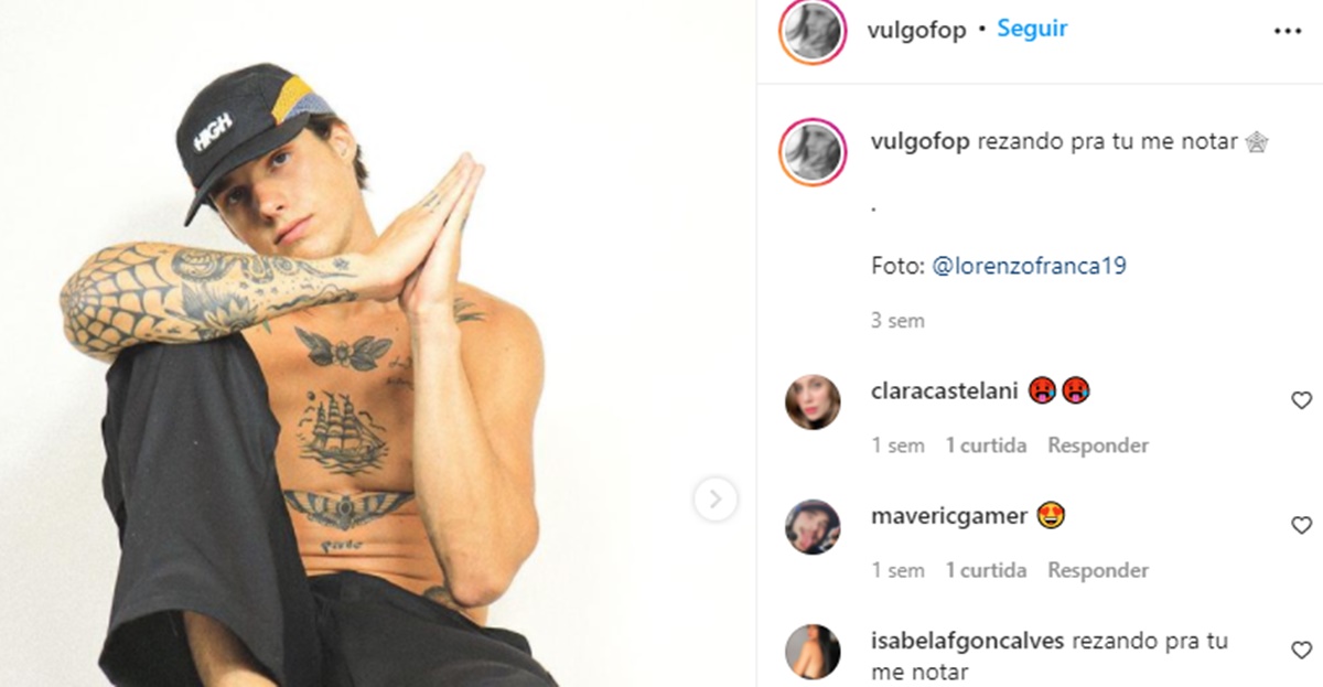 O Tik Toker Gabriel Tavares é um colírio e animou a cantora Anitta, sem dúvidas (Reprodução/ Instagram)