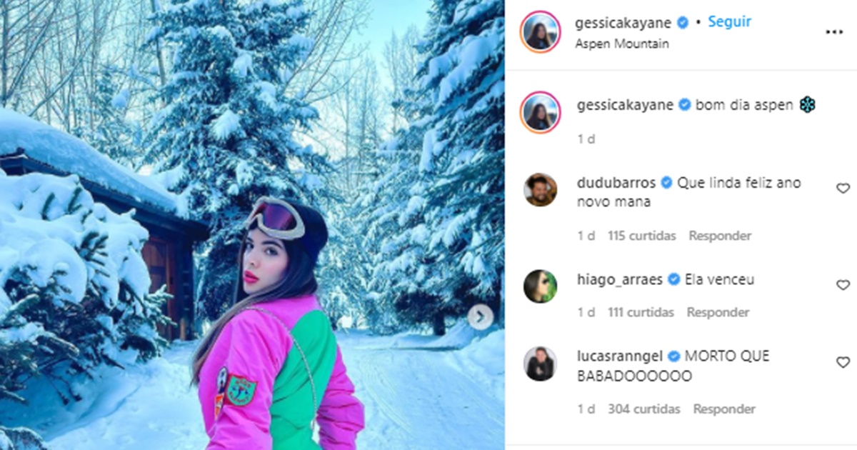 Gkay posta no Instagram: "Bom dia, Aspen" em viagem de férias com Anitta (Foto: Reprodução/ Instagram)