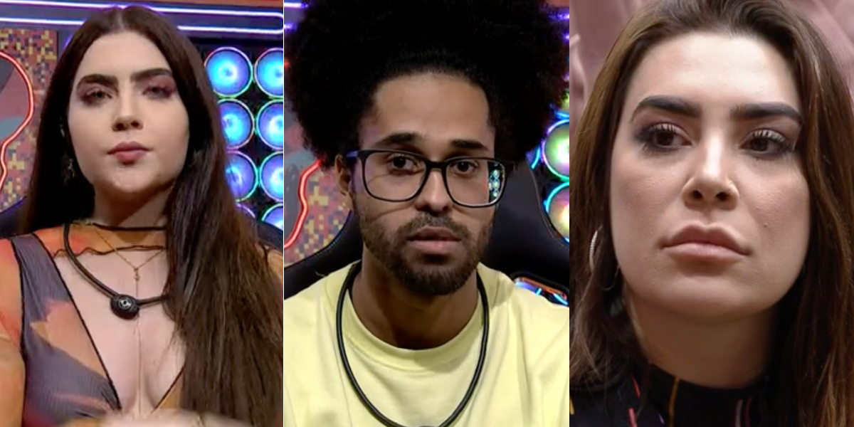 Jade, Luciano e Natália estão no paredão do BBB22 (Foto: Reprodução)