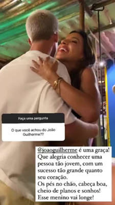 O Storie que causou o burburinho de affair de Mariana Rios e Jotinha (Reprodução/ Instagram)