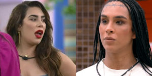 Nayara e Linn da Quebrada bateram boca no BBB22 (Foto: Reprodução)