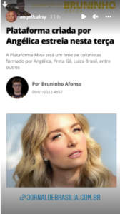 Angélica em novo projeto além de colunista,é co-fundadora (Foto: Divulgação/Instagram)