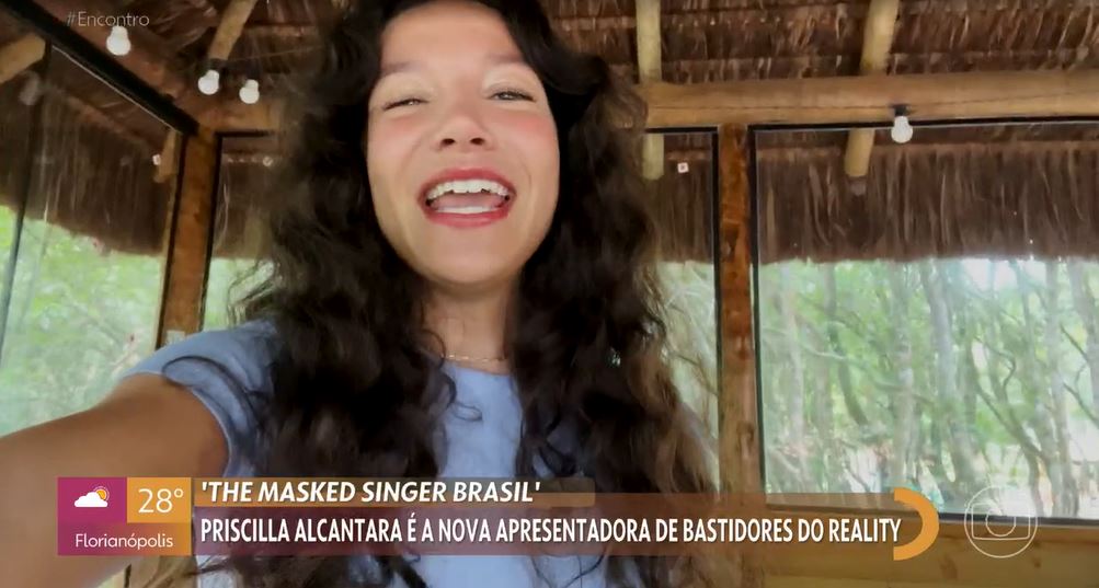 Priscilla Alcântara é a nova apresentadora de bastidores do "The Masked Singer Brasil" (Foto: Reprodução/TV Globo)