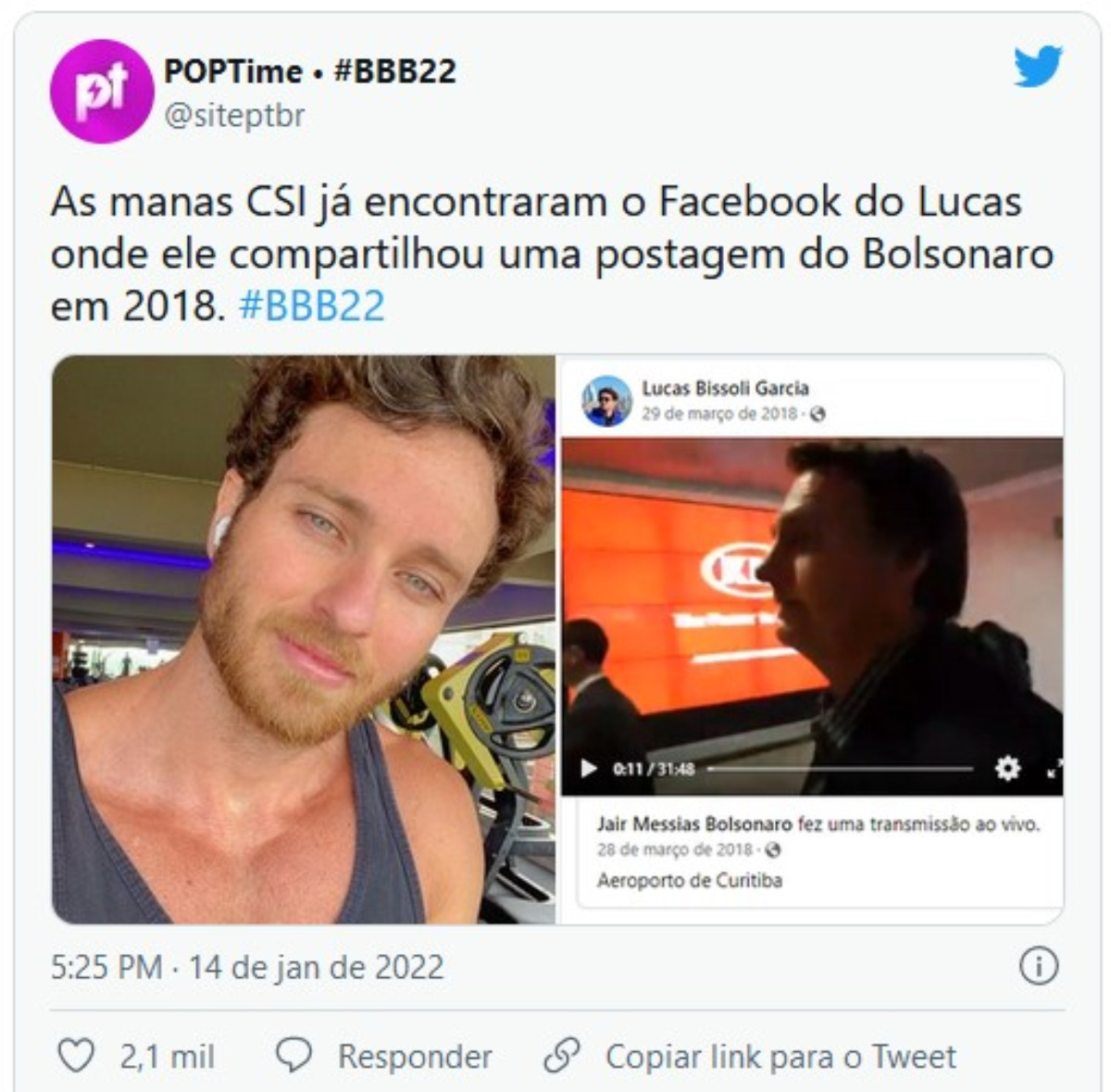 Postagens antigas de Lucas repercutiram mal na web (Foto: Reprodução / Internet)