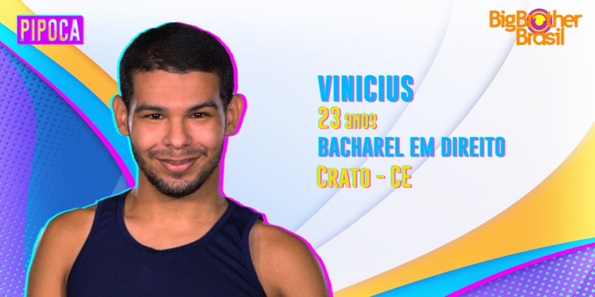 Vinícius faz parte do grupo pipoca no "BBB22" (Foto: Divulgação/TV Globo)