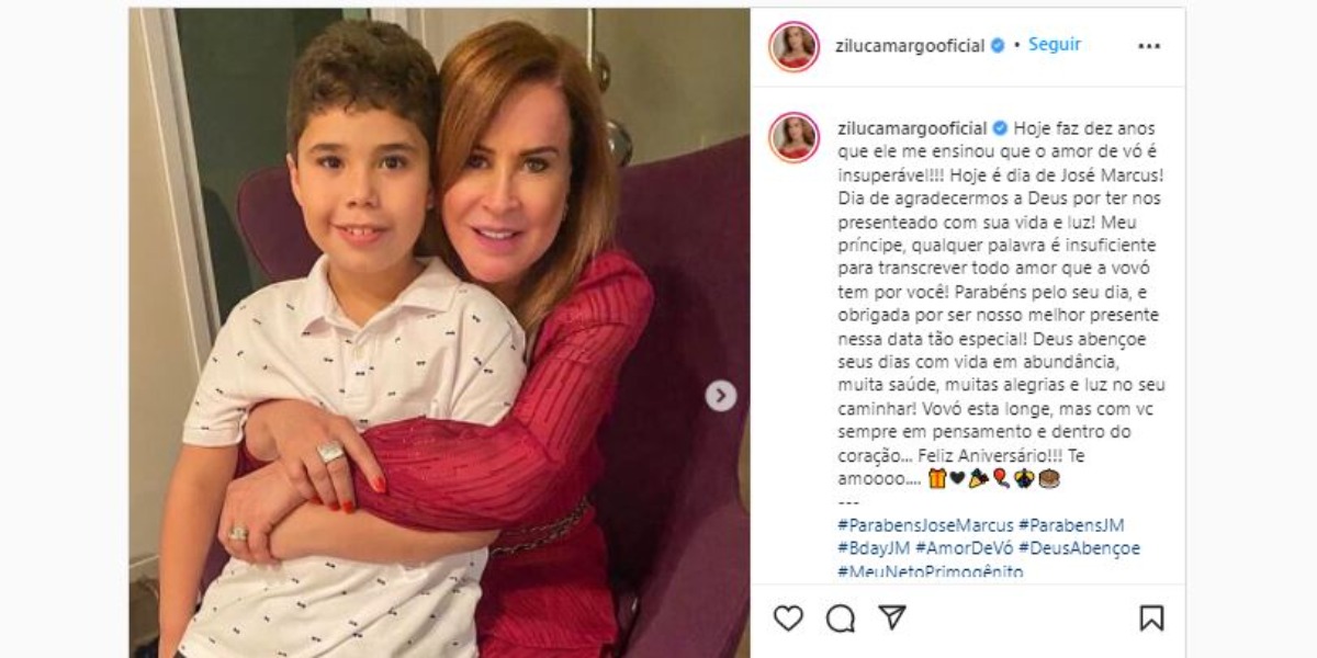 Zilu e o filho de Wanessa, José Marcus (Foto: Reprodução/Instagram)