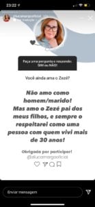 “Amo o Zezé”, Zilu assume relação com o ex e confirma: “Foi pedido dele”