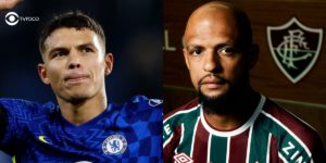 Thiago Silva pelo Chelsea e Felipe Melo pelo Fluminense terão seus jogos transmitidos no SBT (Foto: Reprodução)