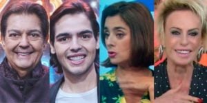 Faustão, João Guilherme, Cátia Fonseca e Ana Maria (Reprodução)