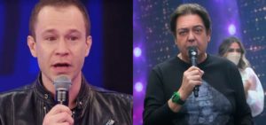 Faustão se solidarizou com Tiago Leifert e sua esposa nas gravações na Band- Foto: Montagem-TV Foco